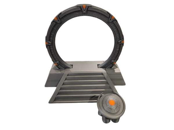 Stargate in an off-world pedestal with a DHD Shared