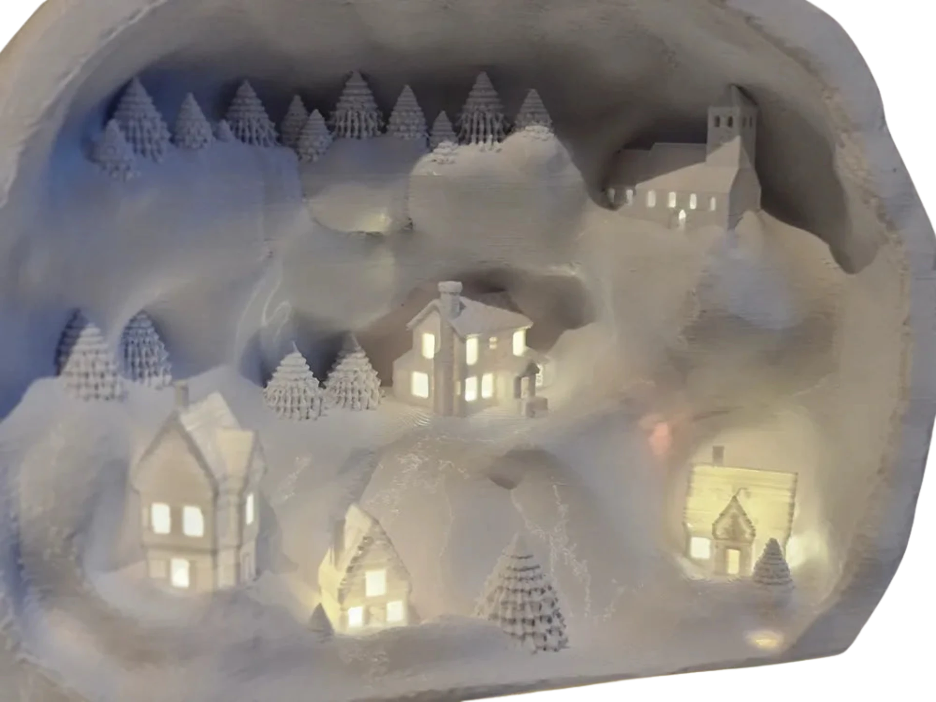 Christmas snow ball town