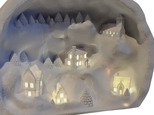 Christmas snow ball town