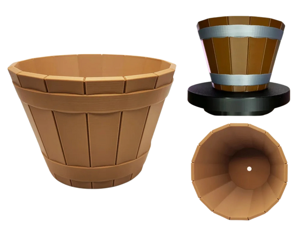 Wood Plank Planter Pot - No Supports