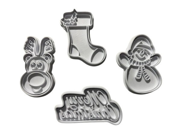 Christmas cookie cutter and stamps