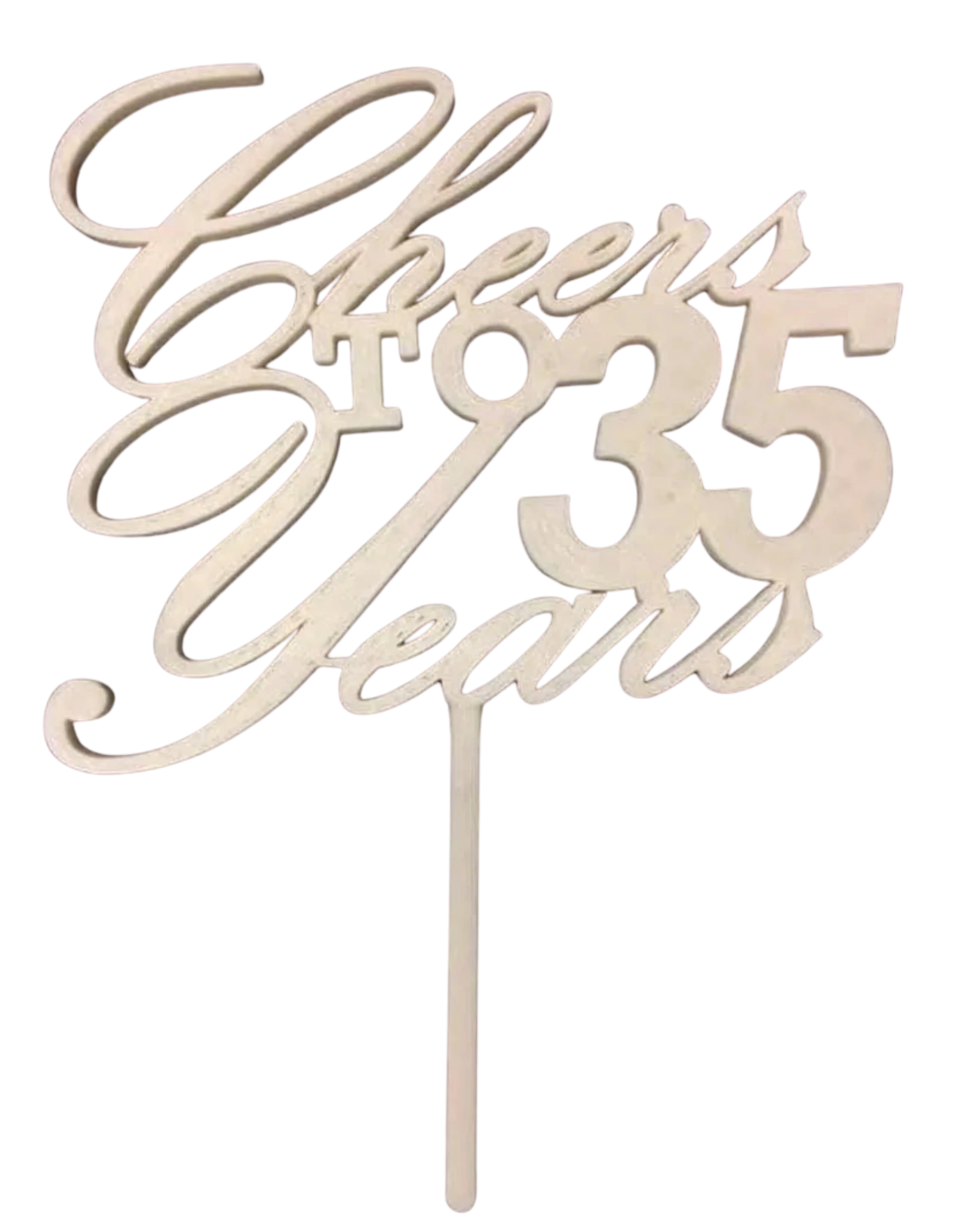Cheers to 35 Years Cake Topper