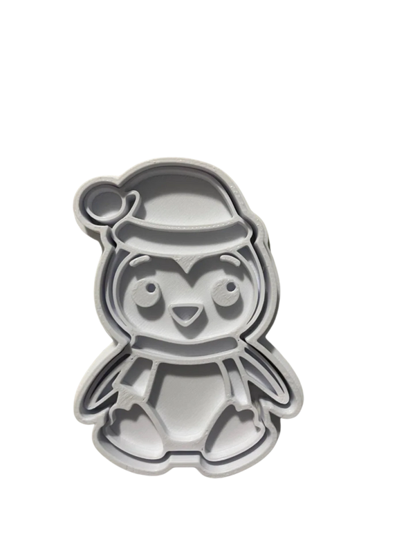 Christmas Penguin cookie cutter and stamp