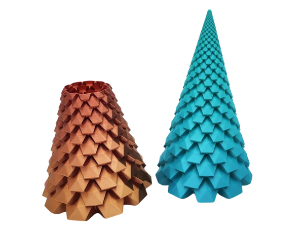 ⍋ Crystal Tree & Spiral Vase