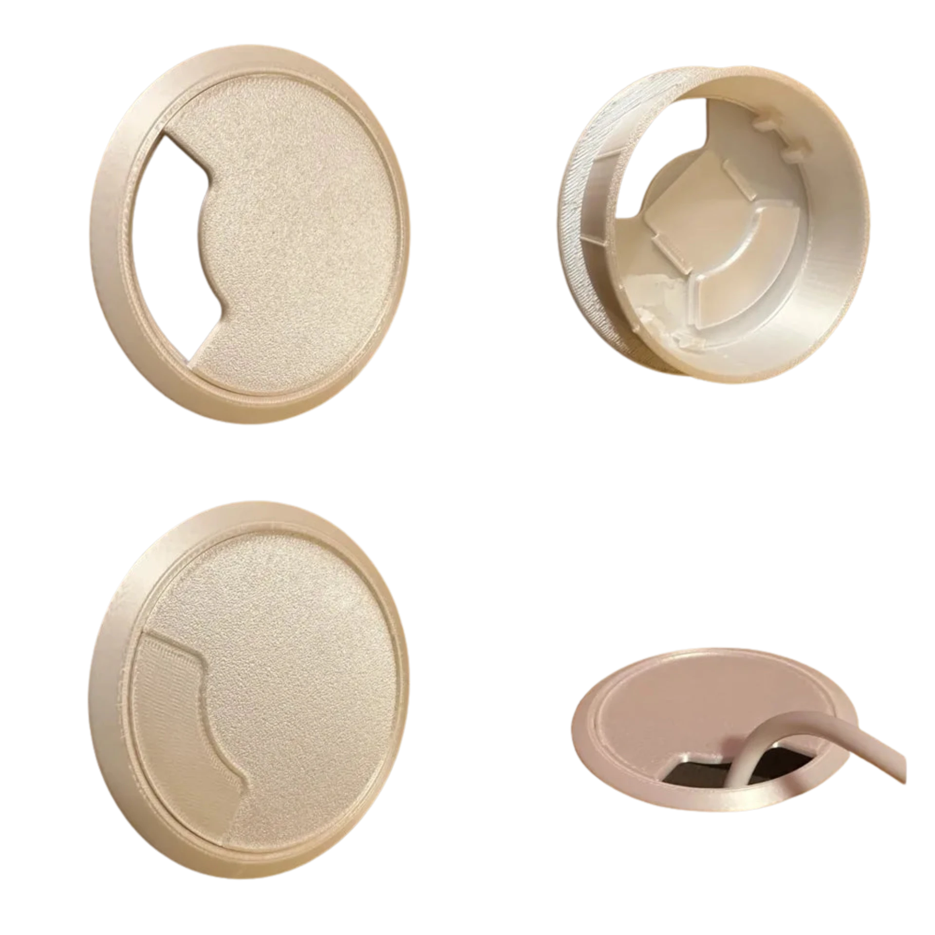 Kabeldurchführung, Lochabdeckung 80mm, Desk Cable grommets Pass-through 3,15 Inch