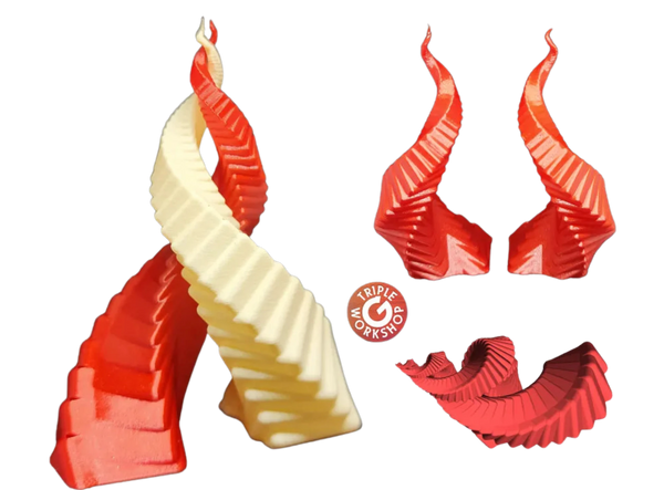 Twisted Horns Sculpture Double & Singles