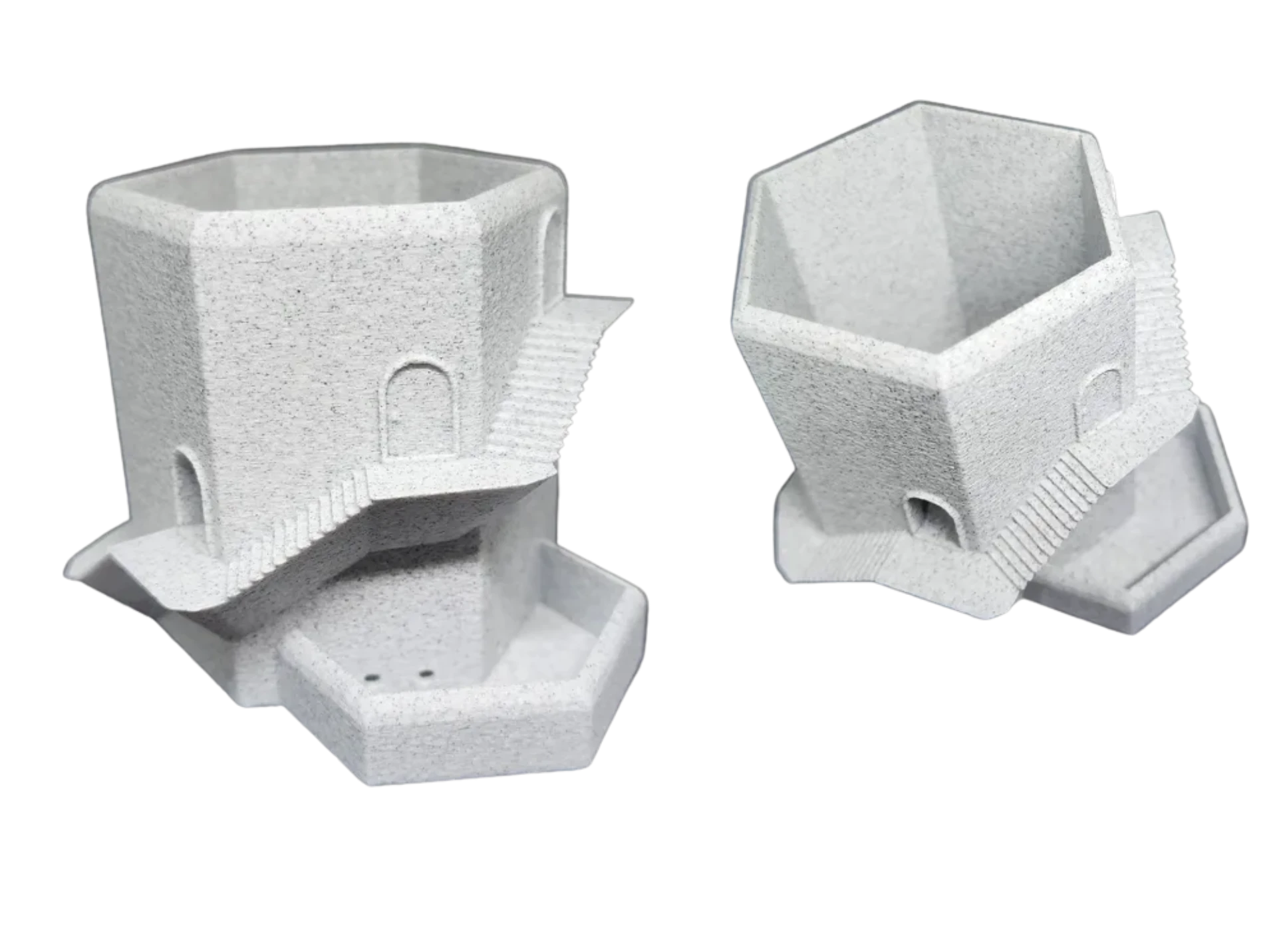 Hex Castle Planter w/ drainage 🜲 Remixed