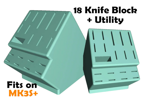18 Knife Block + Utility Slot