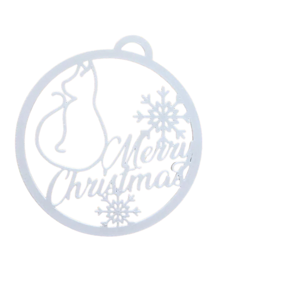 Merry Christmas Ornament Cat