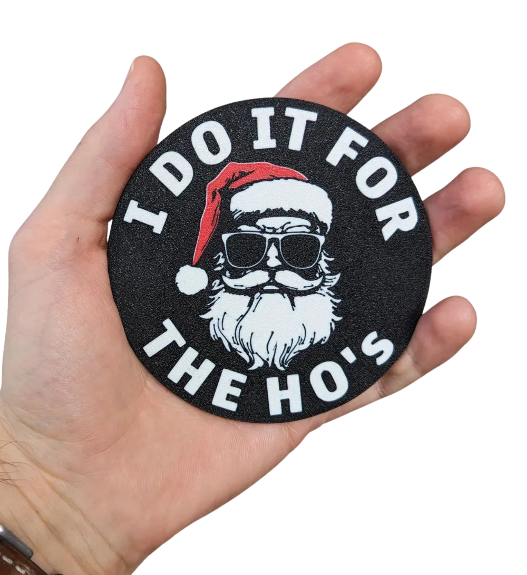 Santa Ho's Coaster - 100mm ≈ 4in.