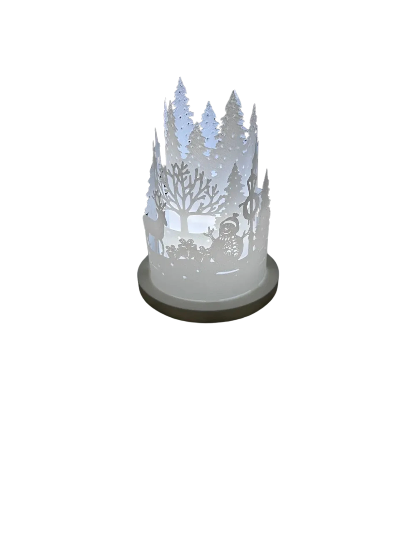 Deer and Snowman Round Lantern