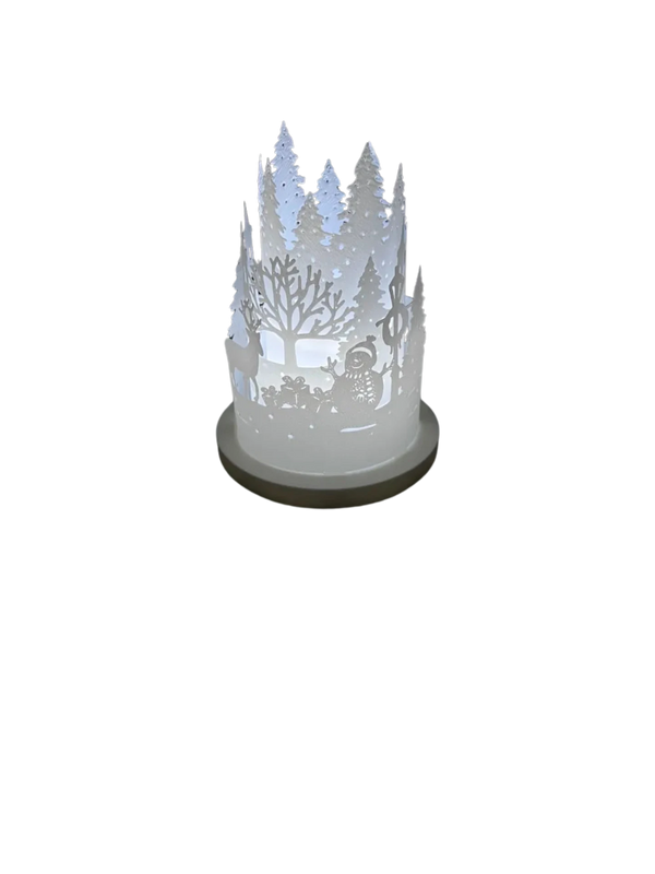 Deer and Snowman Round Lantern