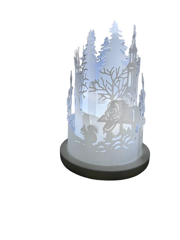 Christmas Scene Round Lantern