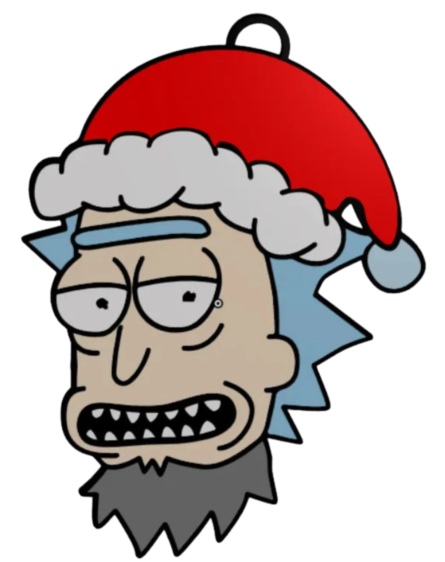 Rick and Morty christmas tree ornament, magnet, window sticker, ginger cutter