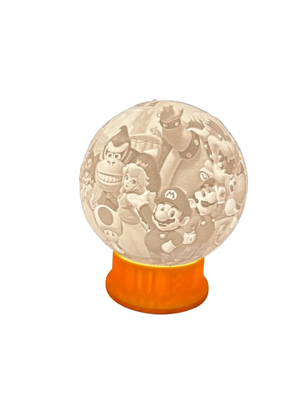 Mario Lithophane lamp
