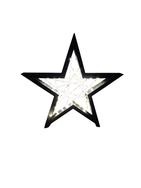 Christmas star with fairy lights Remixed