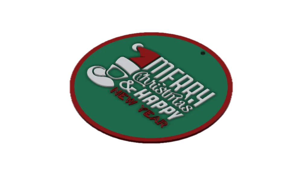 Merry Christmas tree ornament