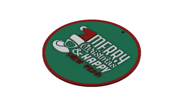 Merry Christmas tree ornament