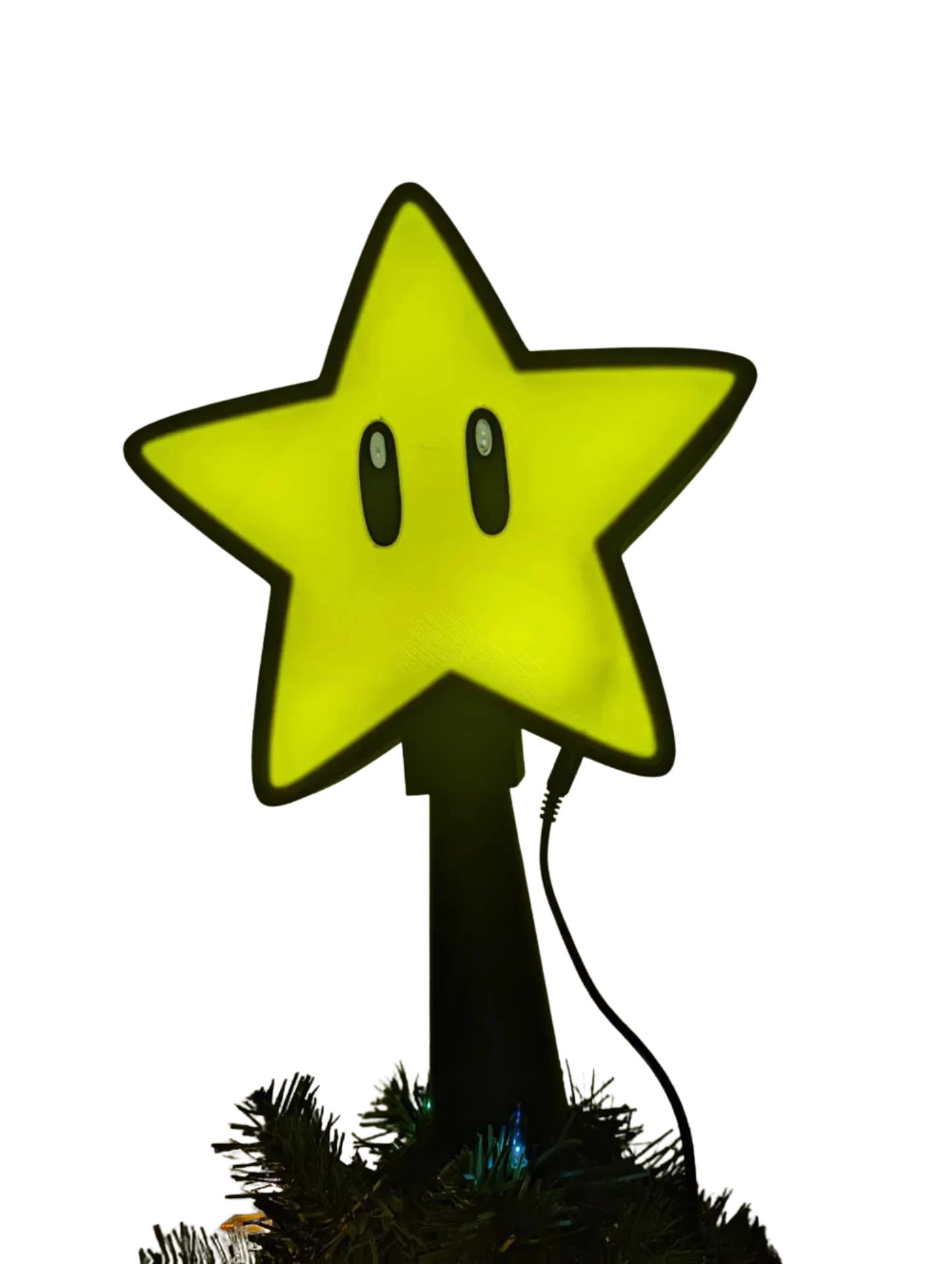 Mario Star Christmas Tree Topper