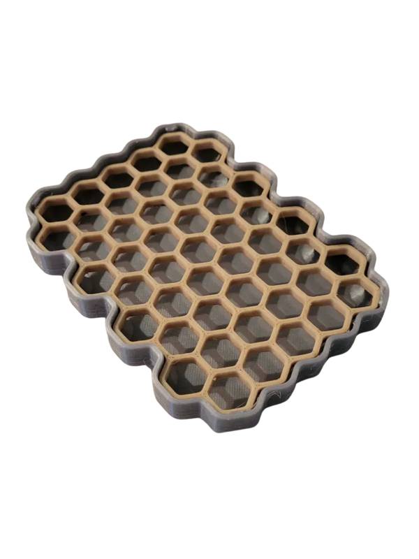 Hexagonal Soap/Sponge dish w/locking tabs