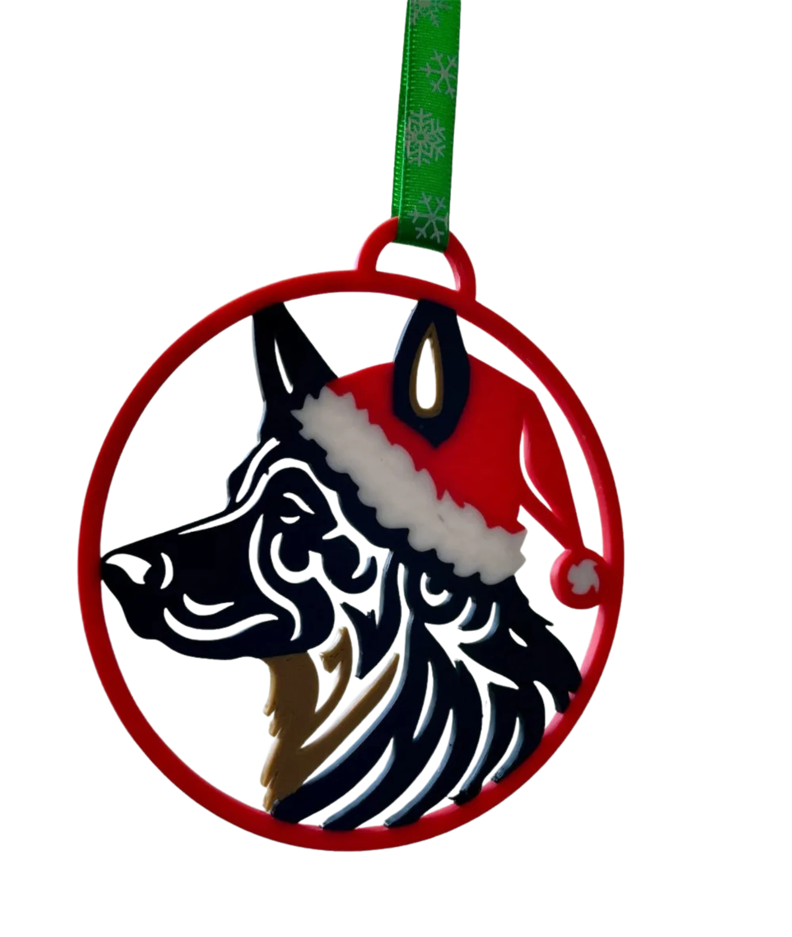Santa Dog Christmas Ornament
