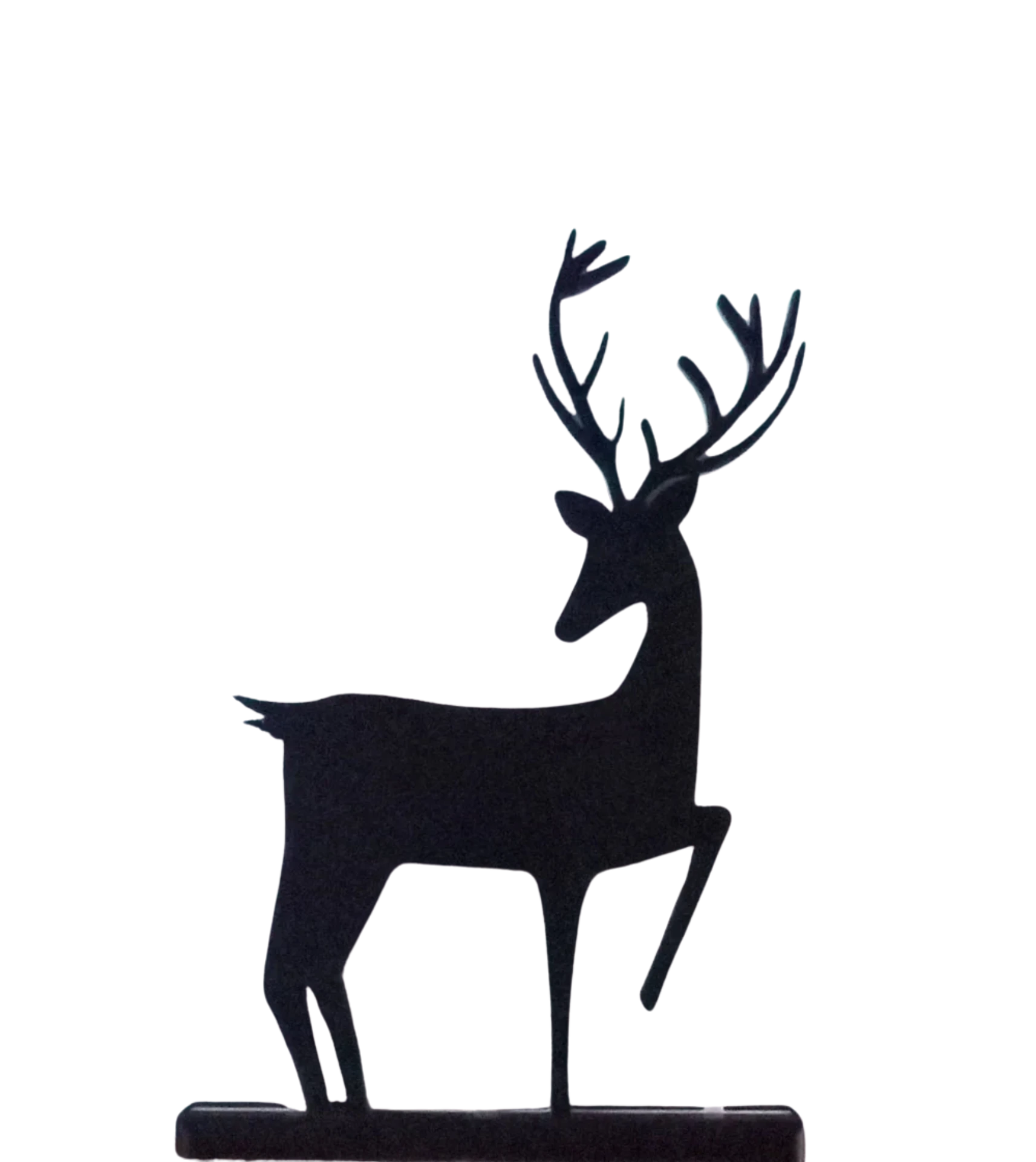 Minimalist Reindeer Silhouette Christmas Decor, 2d Art