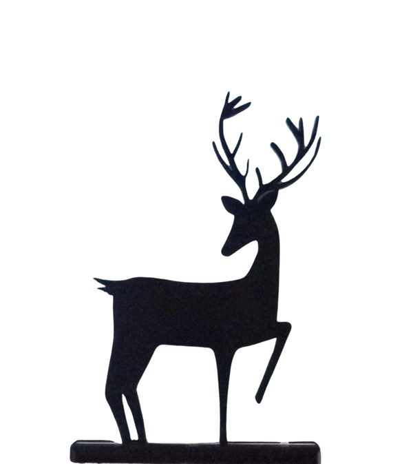 Minimalist Reindeer Silhouette Christmas Decor, 2d Art