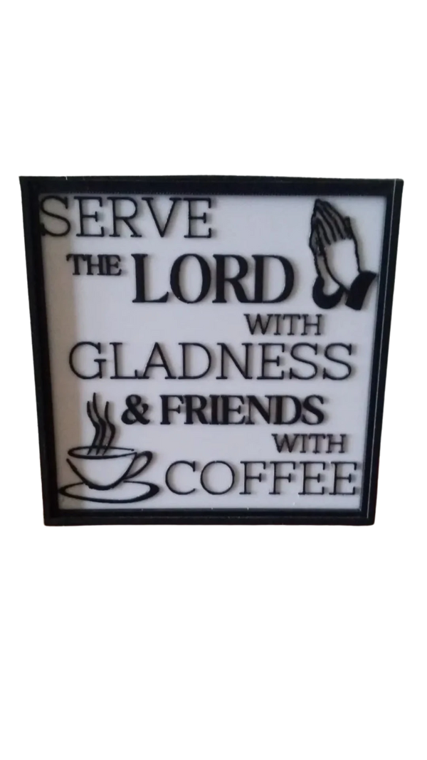 Serve the Lord Sign, LightBox Optional