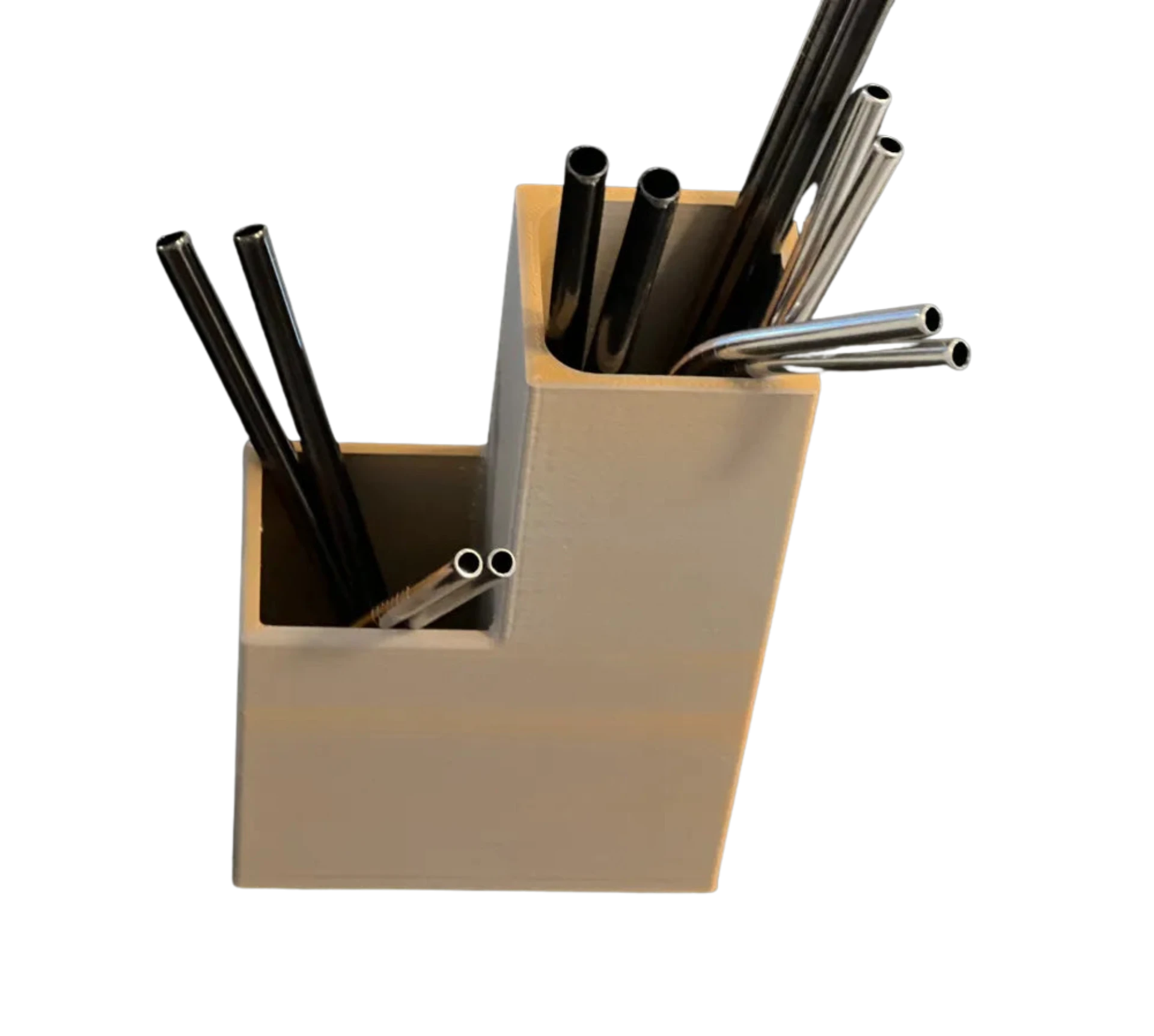 Straw or utensil container