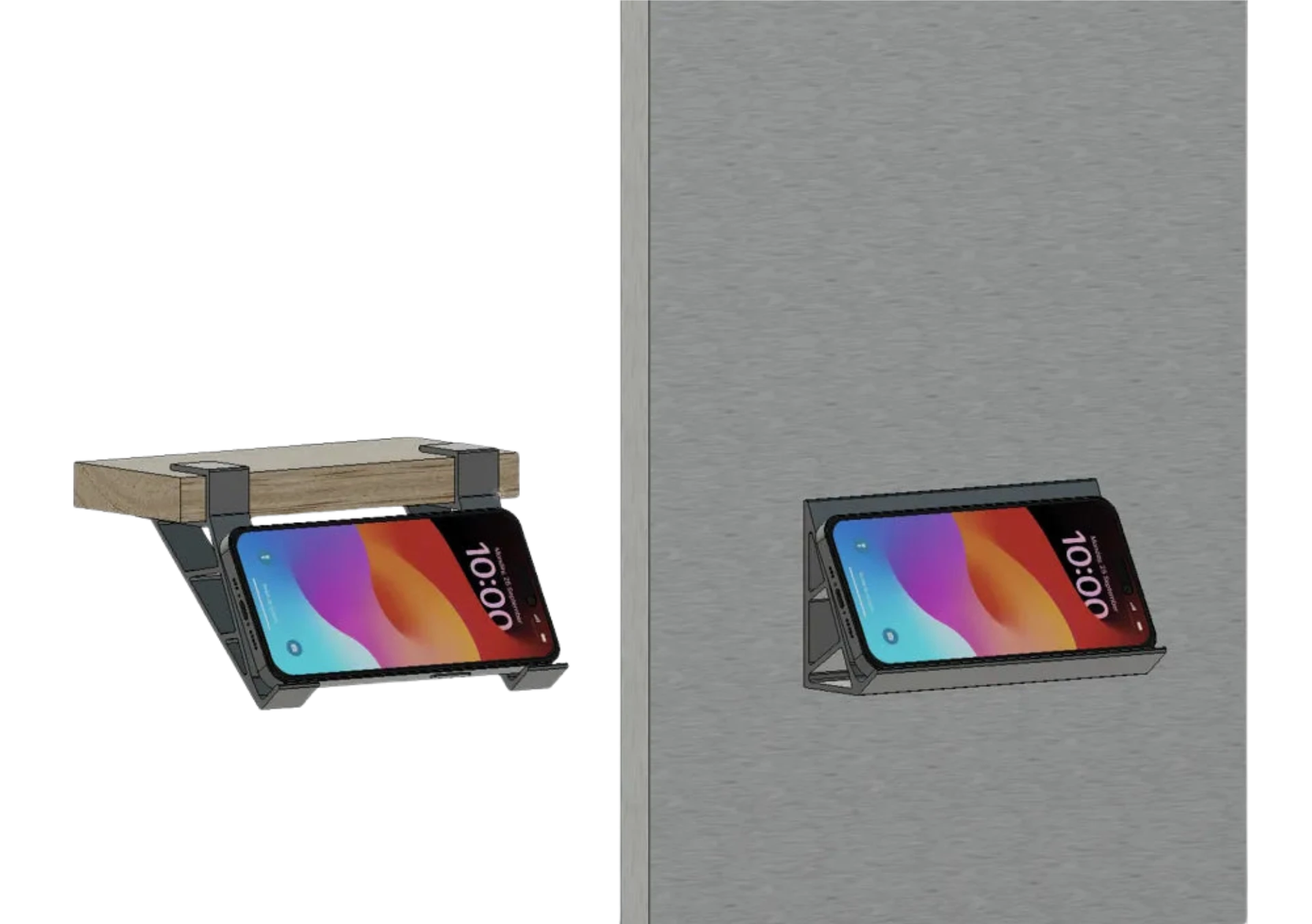 Parametric Phone Holder For Shelf Or Magnets