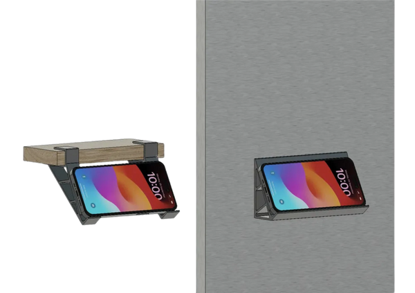 Parametric Phone Holder For Shelf Or Magnets