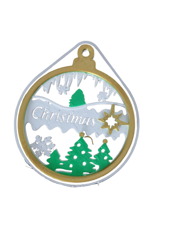Christmas ornament/decoration with the inscription Christmas