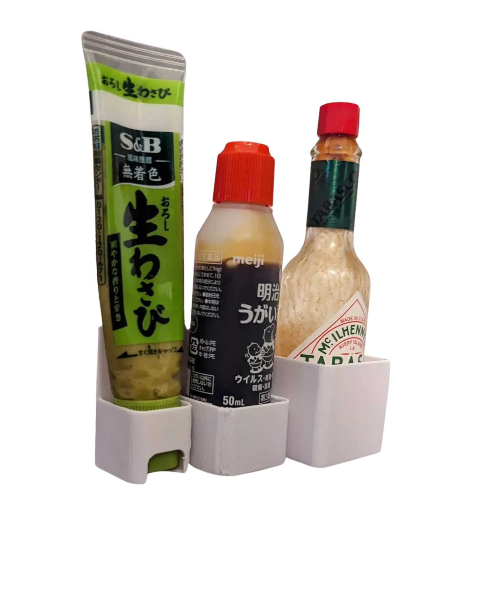Fridge door hanging organizer for small bottles and pastes
