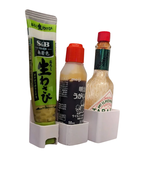 Fridge door hanging organizer for small bottles and pastes