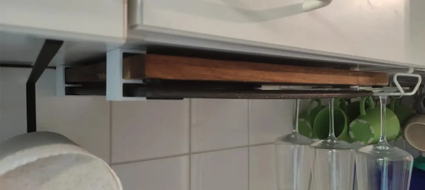 Under cabinet cutting board brackets Remixed