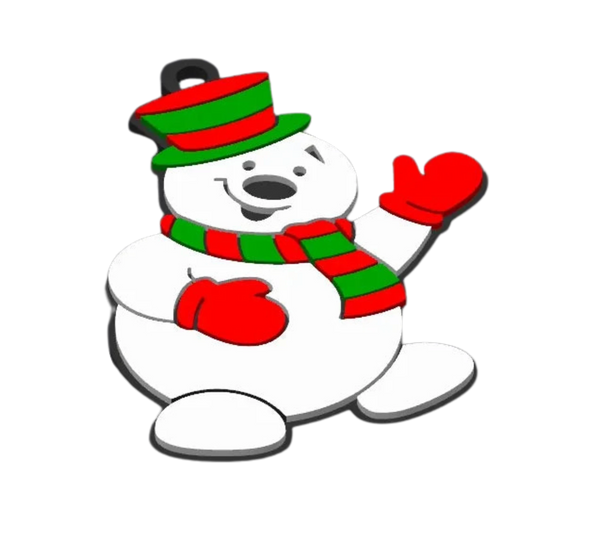 snowman  low color bleed keychain/necklace xmas tree decoration Remixed