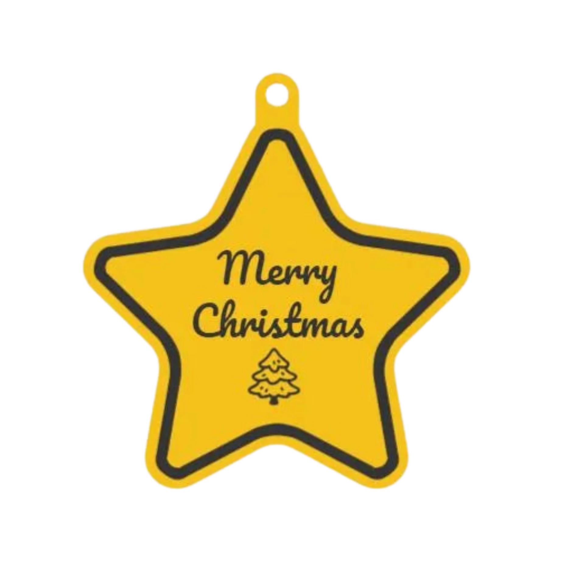 Merry Christmas Star Keychain Gift Card