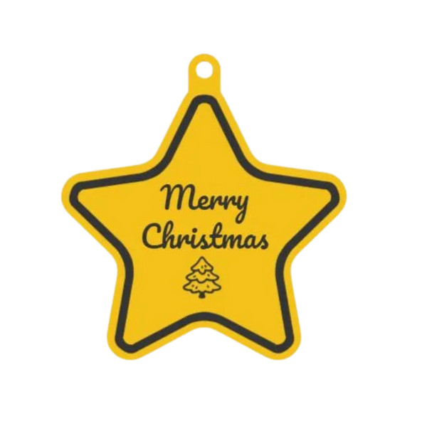 Merry Christmas Star Keychain Gift Card