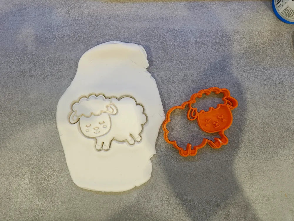 Cute sheep cookie cutter