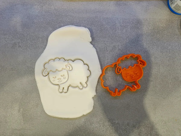 Cute sheep cookie cutter