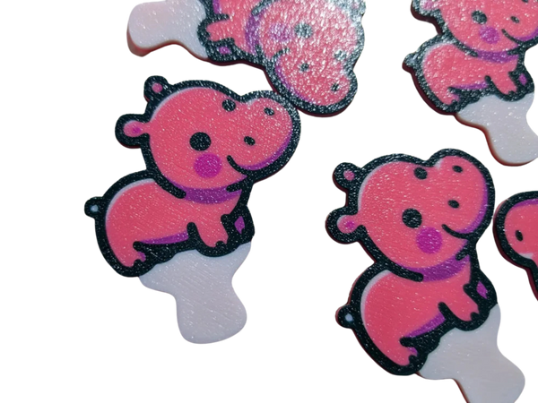 Hippo Cupcake Topper