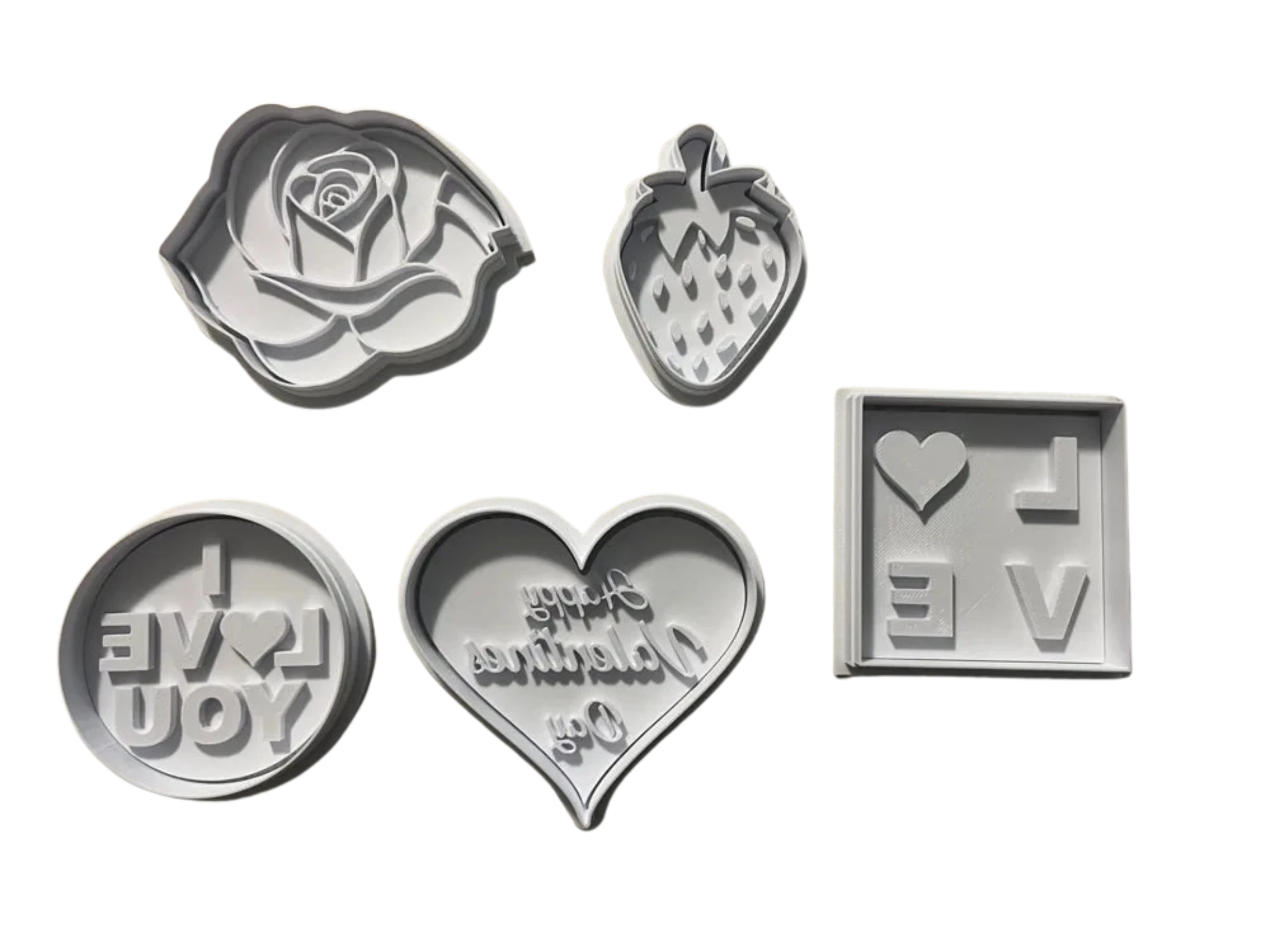 Valentines day cookie cutters and stamps