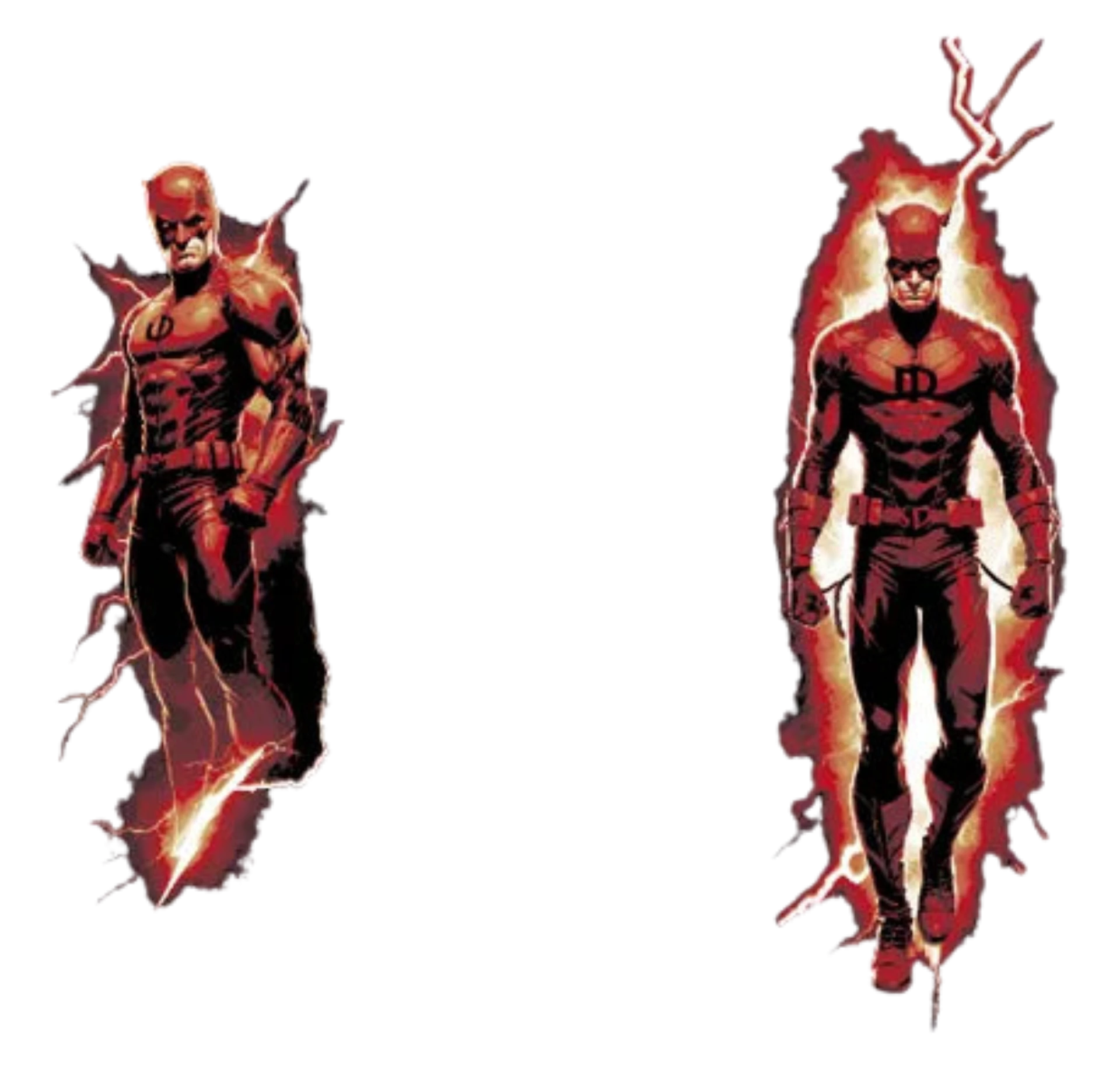 Fan Art Set of 3 Bookmarks - Variations on Marvel Comic Character Daredevil