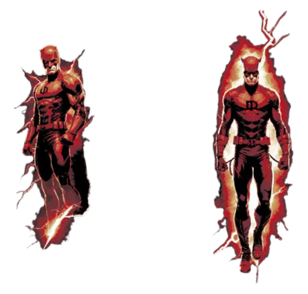 Fan Art Set of 3 Bookmarks - Variations on Marvel Comic Character Daredevil