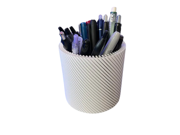 Tactile Spiral Vase Pen Cup