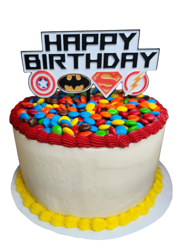 Super Hero Happy Birthday Cake Topper
