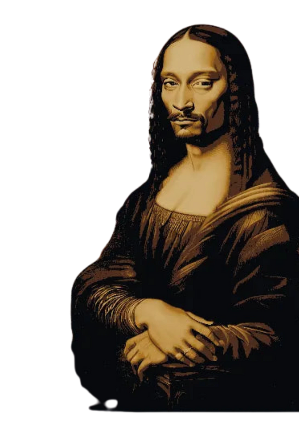 Snoopa Lisa HueForge (Mona Lisa + Snoop Dogg)