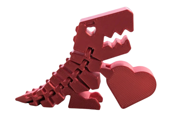 FlexiDino Print in Place T-Rex for Valentine's Day Remixed