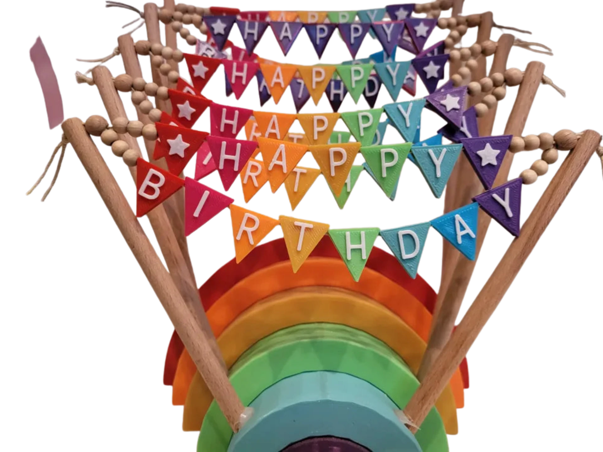 Happy Birthday ABC bunting flag pennant chain Wimpelkette