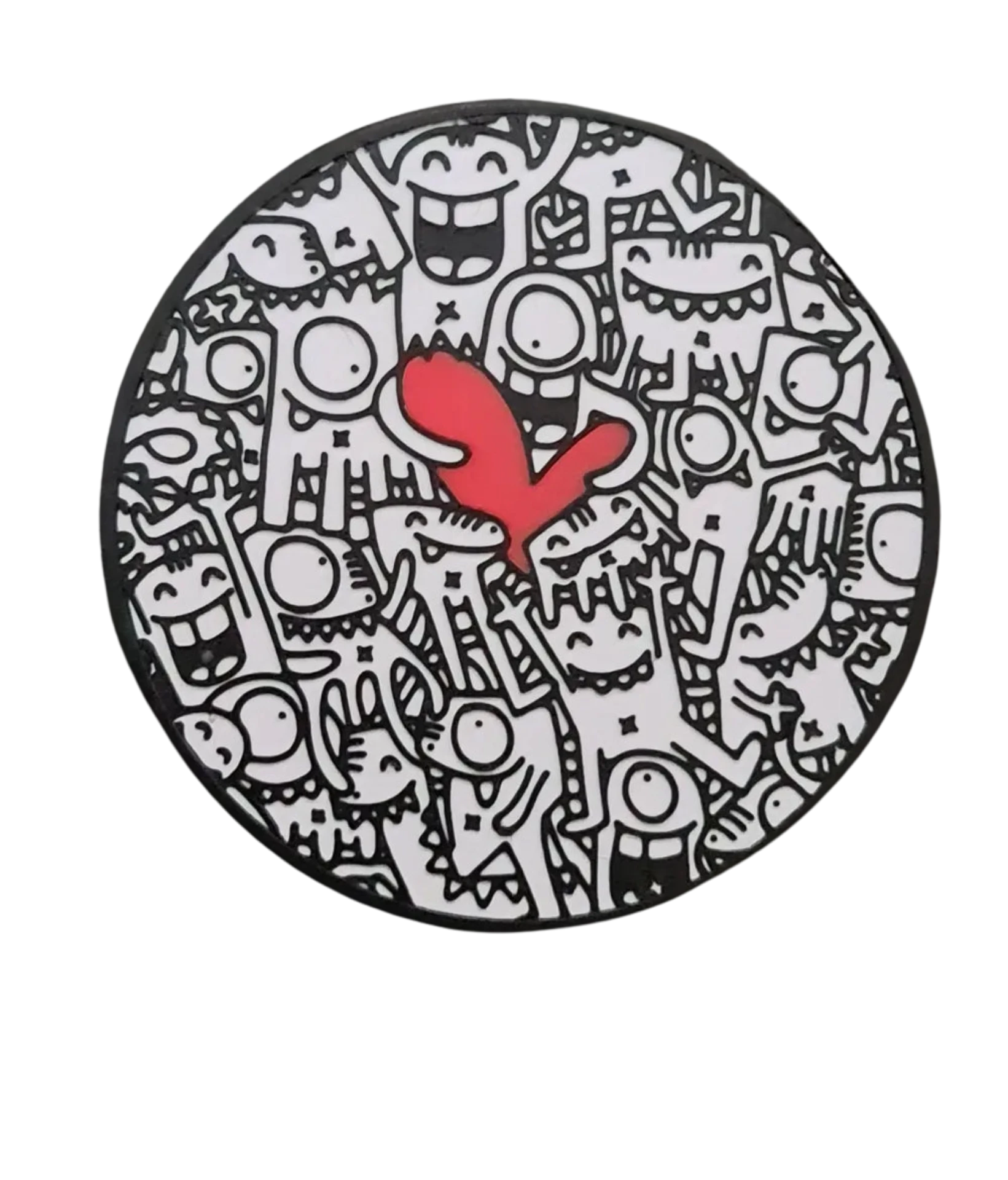 Doodle Heart Drink Coaster